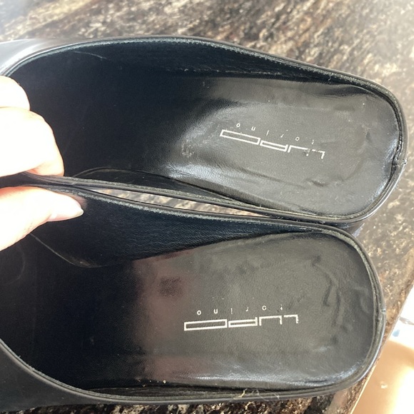 Lupo Italian Black Leather Mules size IT38 1/2. Purchased in Italy. - Picture 4 of 8